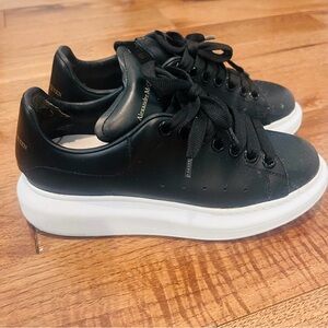 Alexander McQueen Black and White Lace-Up Sneakers